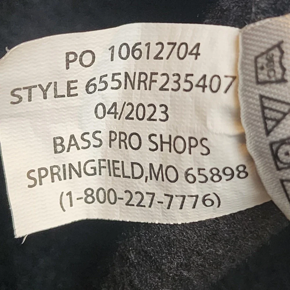 Natural Reflections Bass Pro Shops Men's M Black Fleece Vest Full Zip Outdoor